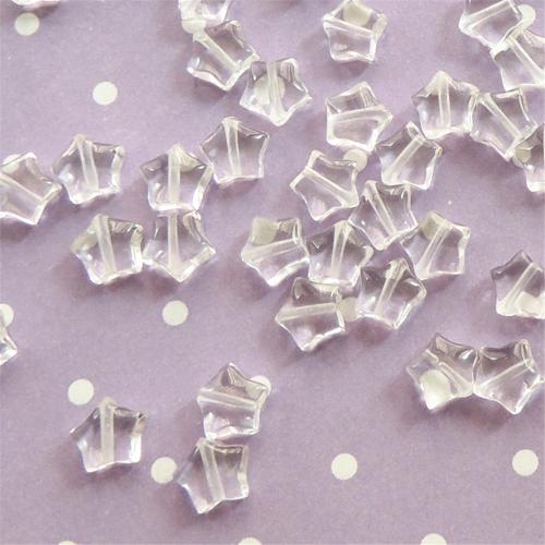 Quartz Beads Star polished DIY clear Sold By PC