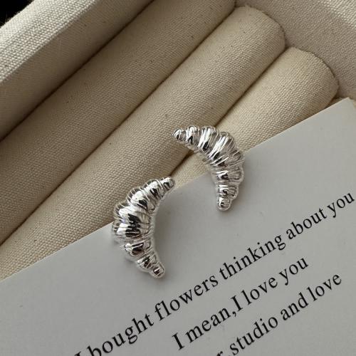 925 Sterling Silver Stud Earrings fashion jewelry & for woman Sold By Pair