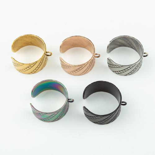 Stainless Steel Finger Ring 304 Stainless Steel Vacuum Ion Plating DIY Sold By PC