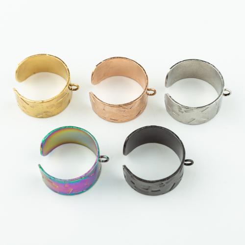 Rozsdamentes acél Finger Ring, 304 rozsdamentes acél, DIY, több színt a választás, Által értékesített PC