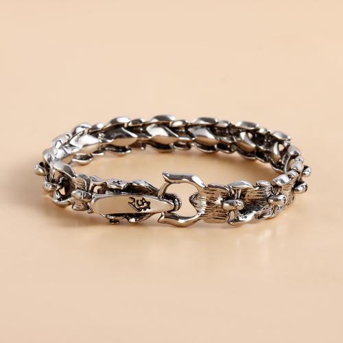 Zinc Alloy Bracelet Dragon plated Unisex nickel lead & cadmium free Sold By PC