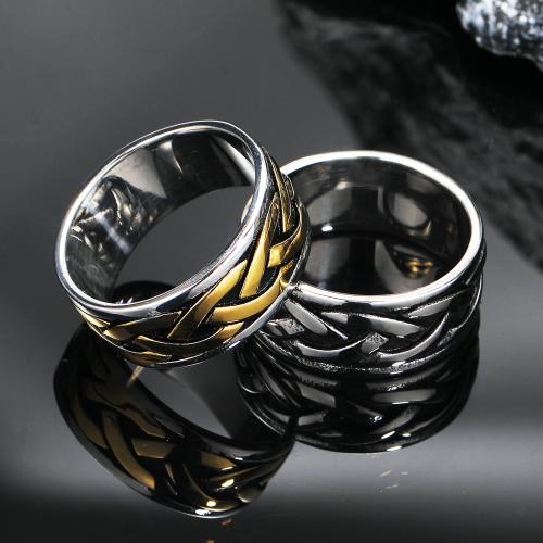 Titanium Steel Finger Ring plated fashion jewelry & for man Sold By PC