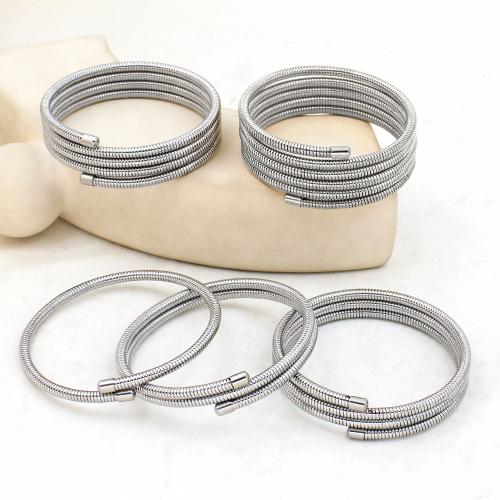 Rozsdamentes acél bangle, 304 rozsdamentes acél, galvanizált, különböző stílusokat a választás & a nő, több színt a választás, Által értékesített PC