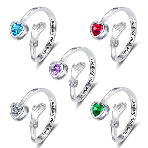 Kubisk Circonia Micro bane messing Ring, forgyldt, Micro Pave cubic zirconia & for kvinde, flere farver til valg, Solgt af PC