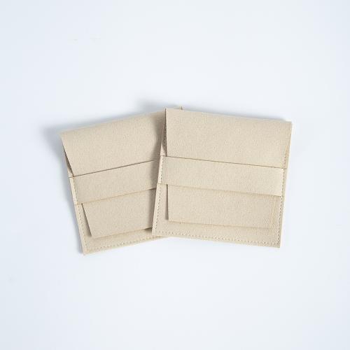 Microfibre PU Sac d’emballage de bijoux, Anti-poussière & multifonctionnel & normes différentes pour le choix, beige, Vendu par PC