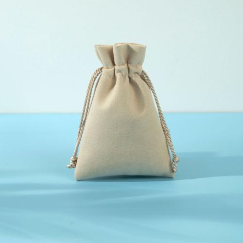 Microfibre PU Sac drawstring, Anti-poussière & multifonctionnel & normes différentes pour le choix, beige, Vendu par PC