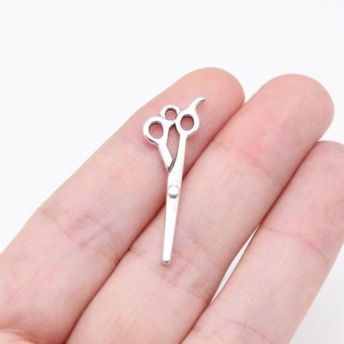 Zinc Alloy Scissors Pendants antique silver color plated DIY Sold By PC