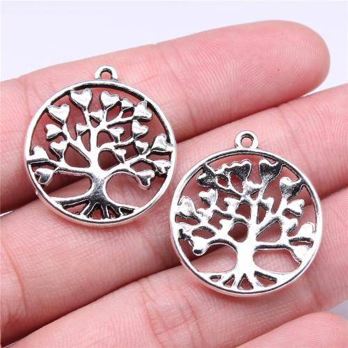 Zinc Alloy Pendler, Tree, antik sølv farve forgyldt, du kan DIY, 27x25mm, Solgt af PC