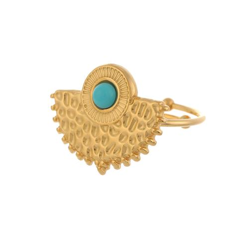 304 roestvrij staal Manchet Finger Ring, gold plated, verschillende stijlen voor de keuze & voor vrouw & met strass, Maat:6-8, Verkocht door PC