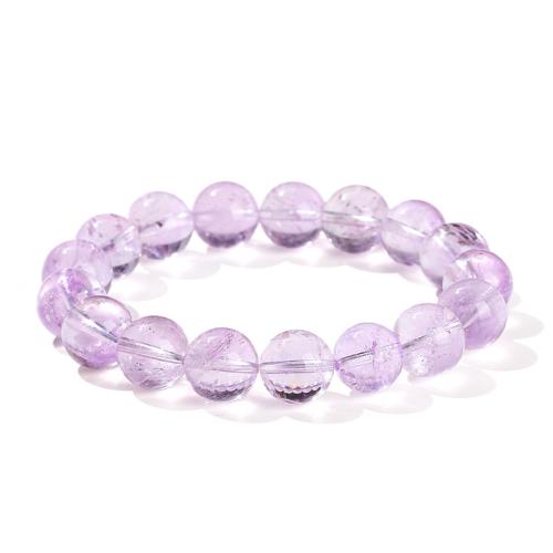 Amethyst Bracelet Round handmade & for woman Length Approx 6-7.5 Inch Sold By PC