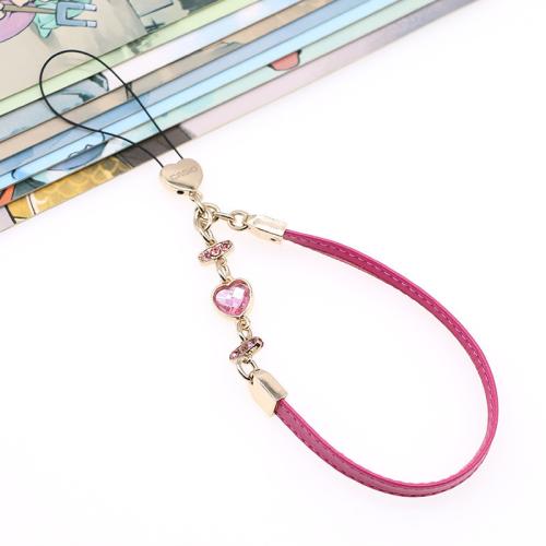 Cell Phone Lanyard, PU, met Zinc Alloy, verschillende lengte voor keuze & voor vrouw, meer kleuren voor de keuze, Verkocht door PC