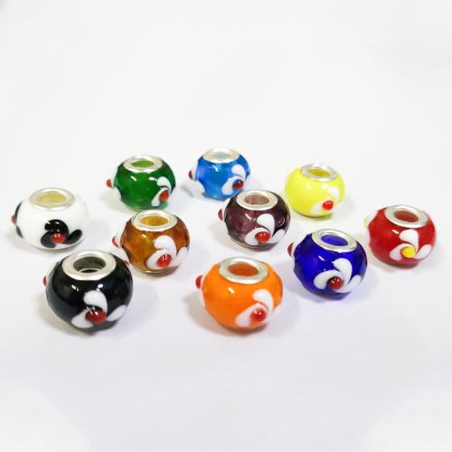 Χάντρες Lampwork European στυλ, Γυάλινα, ψήσιμο βερνίκι, DIY, περισσότερα χρώματα για την επιλογή, 10mm, 100PCs/τσάντα, Sold Με τσάντα