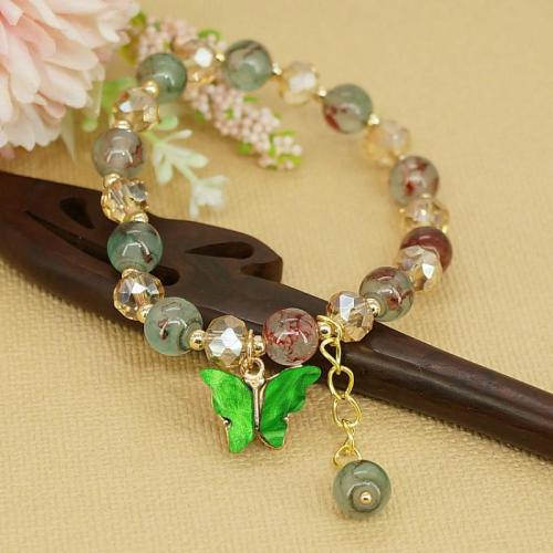 Zinc Alloy Bracelet with Plastic fashion jewelry & for woman Length Approx 17 cm Sold By PC