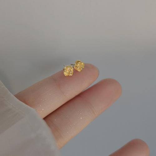 真鍮スタッドピアス, 銅, ローズ, ファッションジュエリー & 女性用, 無色, 5mm, 売り手 ペア