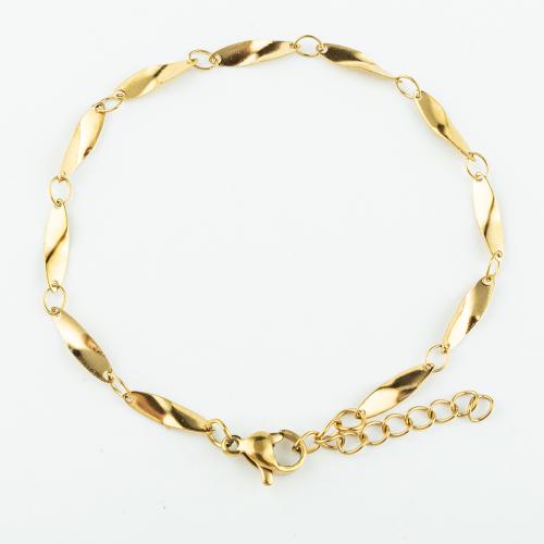 Bracciale gioielli in acciaio inossidabile, 304 acciaio inox, gioielli di moda & per la donna, nessuno, Venduto per Appross. 19 cm filo