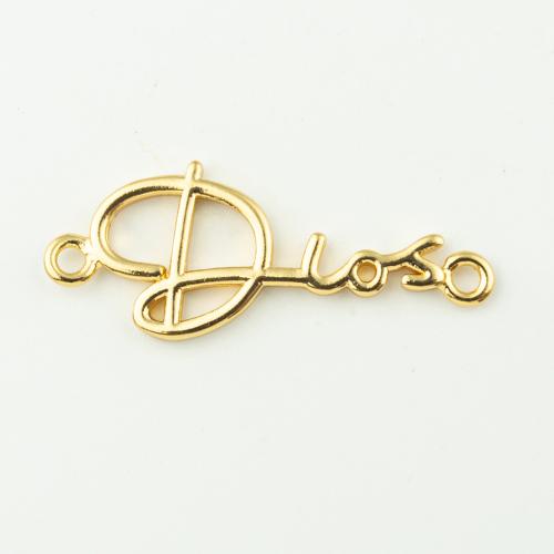 Conector de jóias de bronze, cobre, DIY, dourado, 30x12mm, Buraco:Aprox 1mm, 50PCs/Lot, vendido por Lot