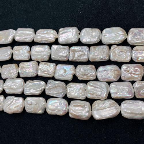 Natural Freshwater Pearl Loose Beads Rectangle DIY white Sold Per Approx 38 cm Strand