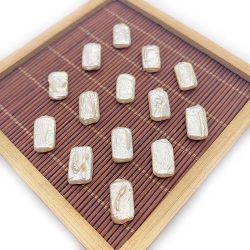 Natural Freshwater Pearl Loose Beads Rectangle DIY white Sold By PC