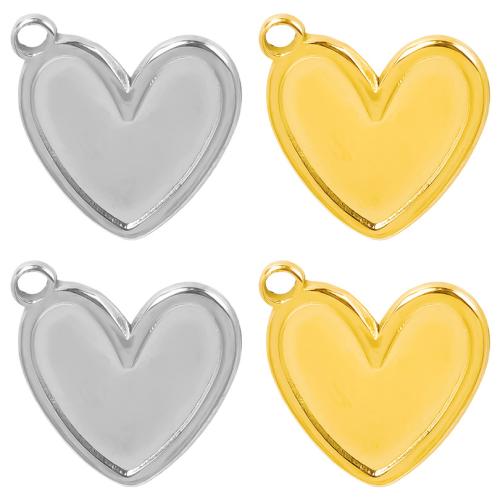 Stainless Steel Heart Pendants 304 Stainless Steel plated DIY Sold By PC