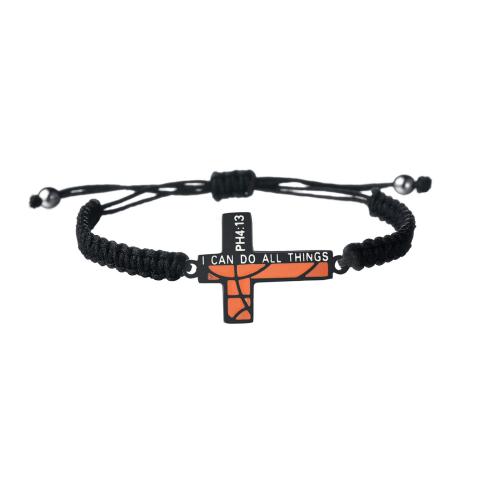 Bracciale gioielli in acciaio inossidabile, 304 acciaio inox, with corda di terilene, fatto a mano, unisex & smalto, nessuno, Venduto da PC