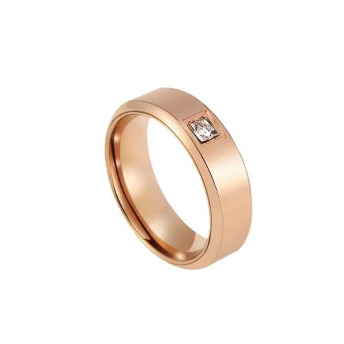 Anillo de dedo del acero inoxidable del Zirconia cúbico, acero inoxidable 304, chapado, diverso tamaño para la opción & micro arcilla de zirconia cúbica & para mujer, más colores para la opción, Vendido por UD