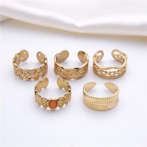 Stainless Steel Finger Ring 304 Stainless Steel Vacuum Ion Plating Adjustable & for woman inner ~20mm Sold By PC