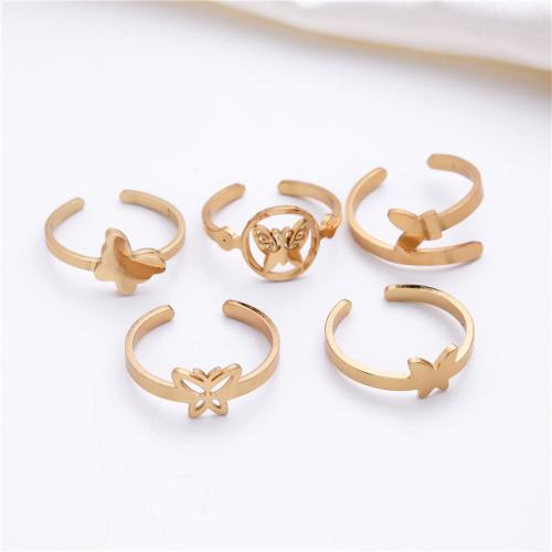 Stainless Steel Finger Ring 304 Stainless Steel Vacuum Ion Plating Adjustable & for woman inner ~20mm Sold By PC