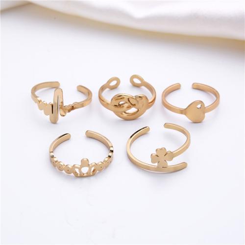 Stainless Steel Finger Ring 304 Stainless Steel Vacuum Ion Plating Adjustable & for woman inner ~20mm Sold By PC