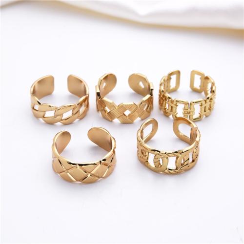 Stainless Steel Finger Ring 304 Stainless Steel Vacuum Ion Plating Adjustable & for woman inner ~20mm Sold By PC