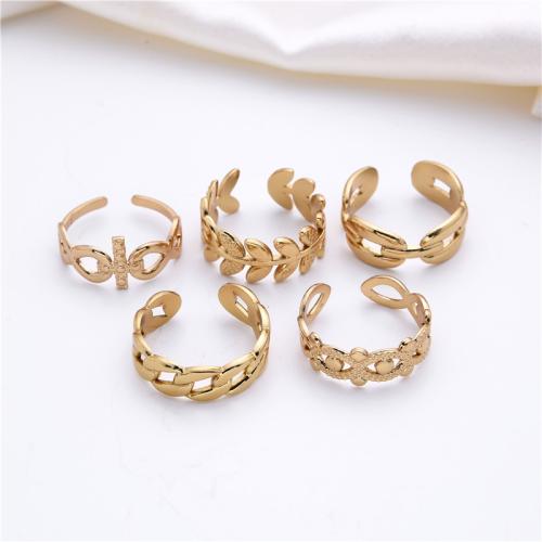 Stainless Steel Finger Ring 304 Stainless Steel Vacuum Ion Plating Adjustable & for woman inner ~20mm Sold By PC