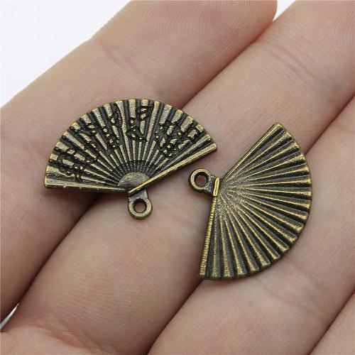 Zinklegering Hangers, Zinc Alloy, Fan, plated, DIY, meer kleuren voor de keuze, 17x24mm, Verkocht door PC