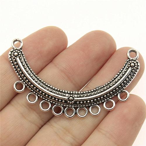 Zinc Alloy Connector Bar antique silver color plated multihole & DIY & 1/1 loop Sold By PC