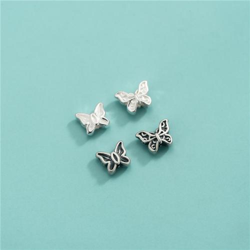 Spacer Beads Jewelry 925 Sterling Silver Butterfly DIY Approx 1.2mm Sold By PC