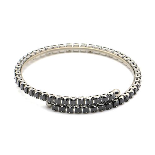 Stainless Steel Bangle 304 Stainless Steel fashion jewelry & micro pave cubic zirconia & for woman Inner Approx 52mm Sold By PC