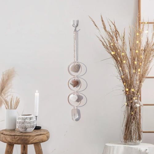 Wind Chimes Outdoor and Home Decoration  Iron with Clear Quartz handmade for home and office white nickel lead & cadmium free Sold By PC