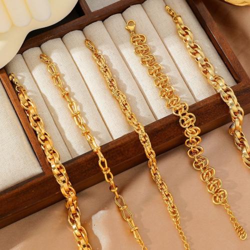 Stainless Steel Jewelry Bracelet 304 Stainless Steel gold color plated & for woman Sold By PC