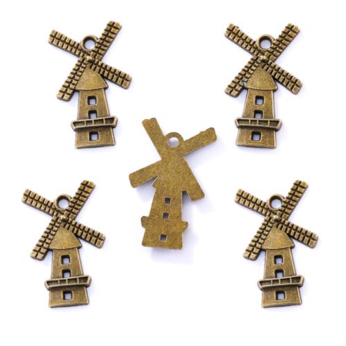 Zinc Alloy Pendants Pinwheel antique bronze color plated DIY Sold By Bag