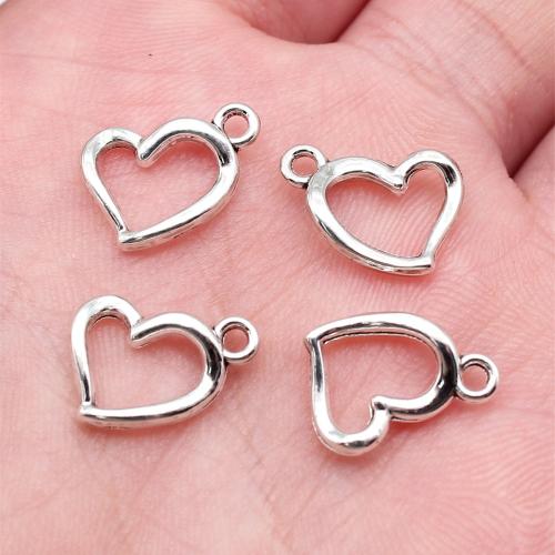 Zinc Alloy Heart Pendants antique silver color plated DIY Sold By PC