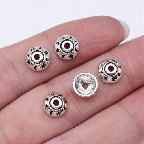 Zinc Alloy Bead Cap antique silver color plated DIY Sold By PC