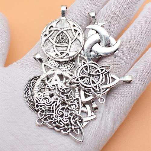 Zinc Alloy Pendants antique silver color plated DIY Sold By Bag