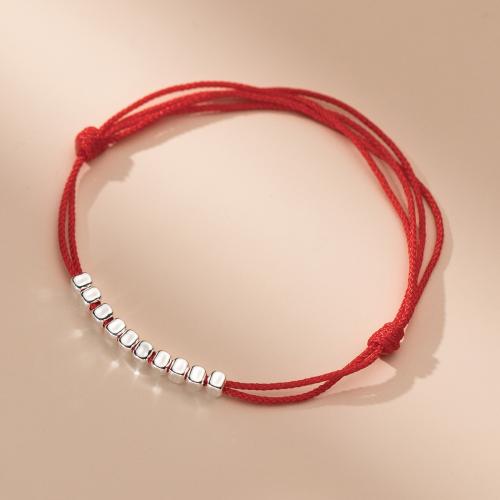 925 Sterling Silver Bracelet, le Cadás Corda, braided & do bhean, Fad Thart 10.2 Inse, Díolta De réir PC