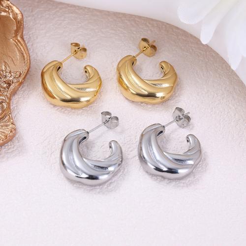 Titanium Steel  Earring fashion jewelry & for woman Sold By Pair