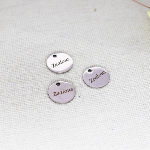 Stainless Steel Pendants 304 Stainless Steel Round DIY original color 10mm Sold By PC