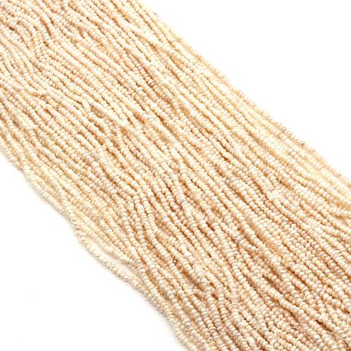 Keishi ferskvandskulturperle Beads, Ferskvandsperle, du kan DIY, hvid, about:2-3mm, Solgt Per Ca. 38 cm Strand