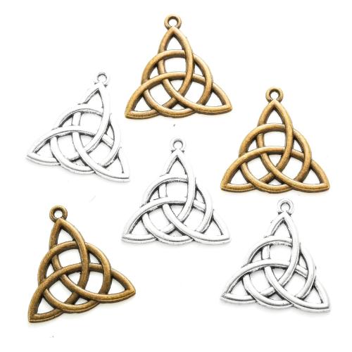 Zinc Alloy Pendants Triangle plated DIY Sold By Bag