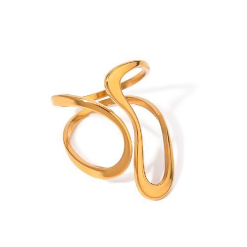 Stainless Steel Finger Ring 304 Stainless Steel gold color plated fashion jewelry golden Sold By PC