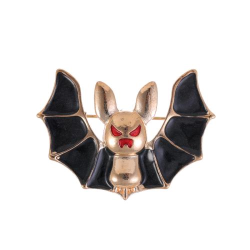 Zinc Alloy Brooches Bat plated fashion jewelry & enamel black nickel lead & cadmium free Sold By PC