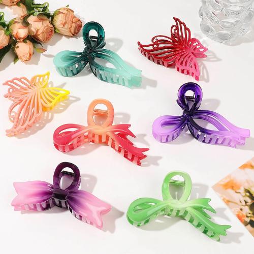 Hair Claw Clips Plastic handmade gradient color & for woman Sold By PC