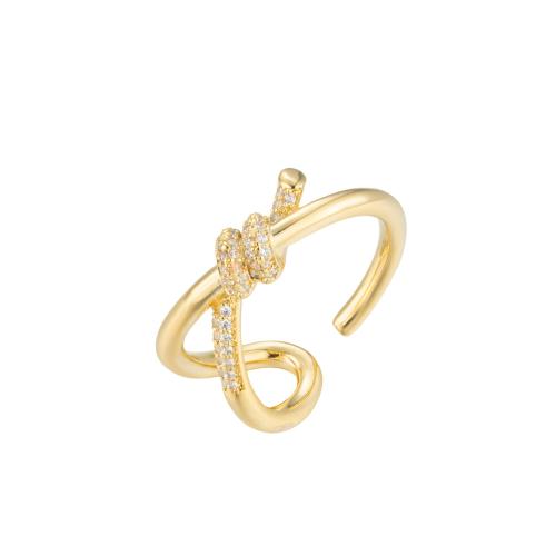 Cubi Circonia Micro Pave anello in ottone, placcato, gioielli di moda & Micro spianare cubic zirconia & per la donna, nessuno, Inner diameter: 17cm., Venduto da PC