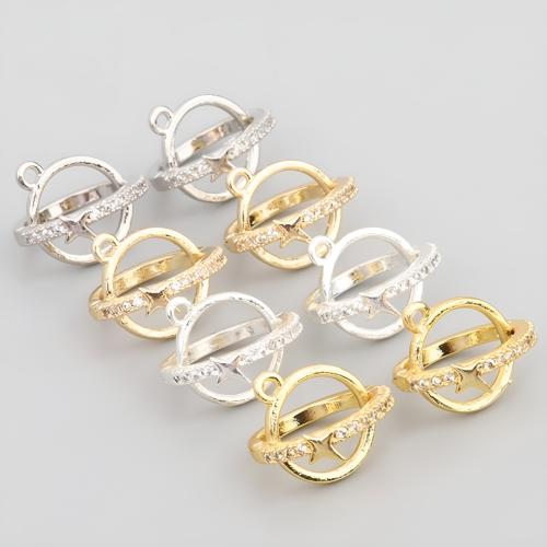 laiton Caution pendentif cage, Placage, DIY & pavé de micro zircon, plus de couleurs à choisir, 20PC/lot, Vendu par lot